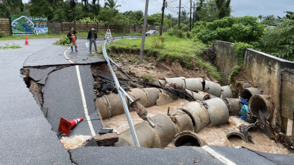Collapse of road in Phuket