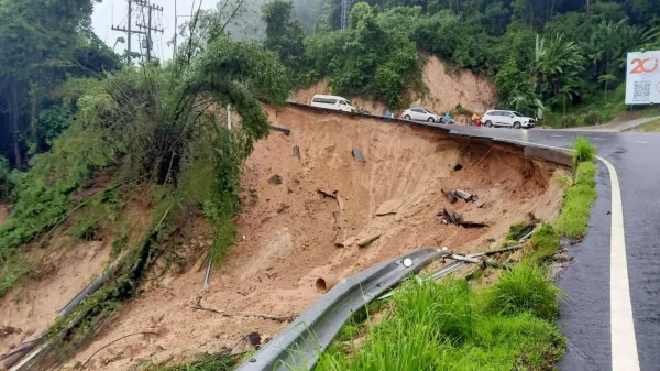 Patong Hill Road collapse
