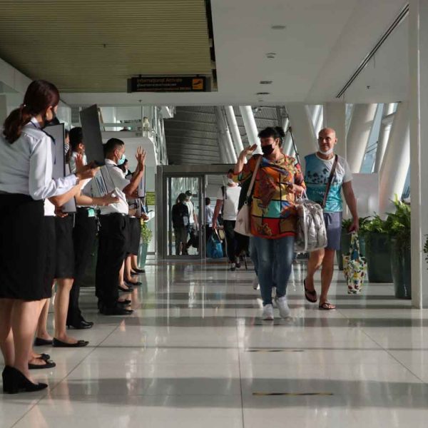 Russian arrivals at Phuket airport