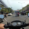 Riding motorbike in Thailand