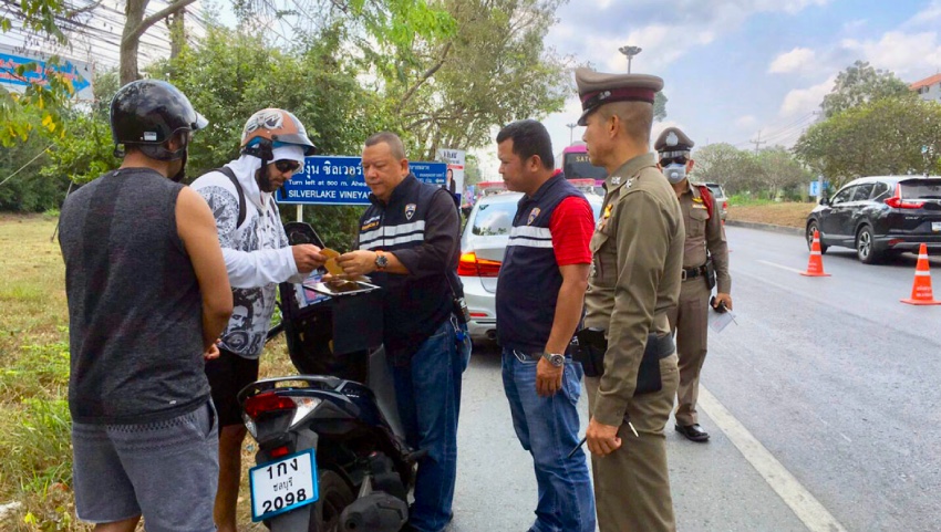 Thailand motorbike checkpoint