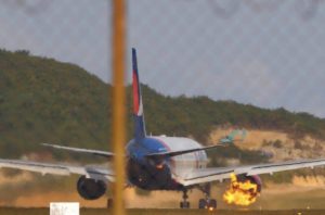 Azur Air Boeing 767 engine catches fire during take off at Phuket Airport