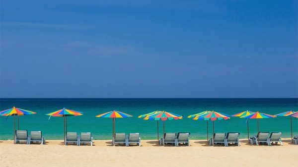 Phuket beaches and sun lounges